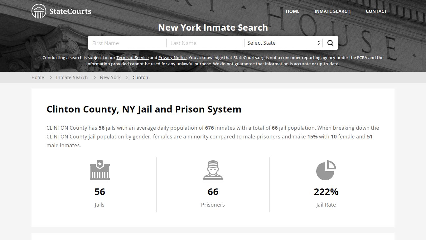 Clinton County, NY Inmate Search - StateCourts