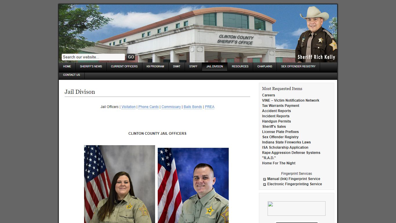 Jail Divison : Clinton County Sheriff's Office